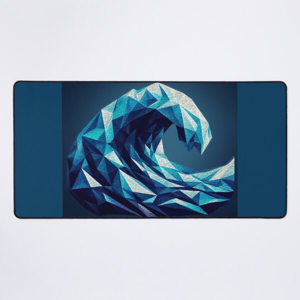 Item preview, Fluffy Geometric Wave – Digital Ocean Art designed and sold by InFrameVision.