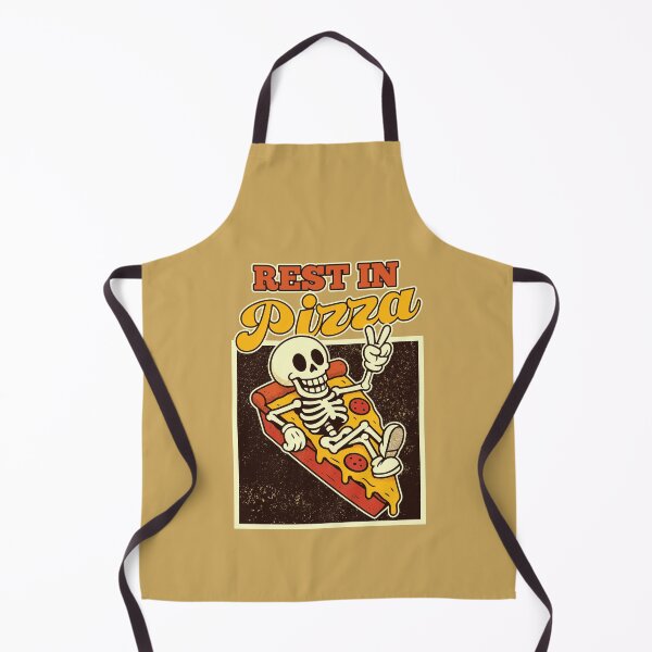 Item preview, Funny Skeleton Resting on Pizza Slice designed and sold by TheJollyDoodle.