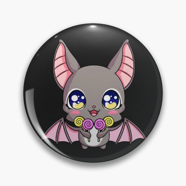 Item preview, Chibi Kawaii Bat Halloween | Cute Bat with Lollipops | Funny Anime Animal Design designed and sold by ColorSplash123.