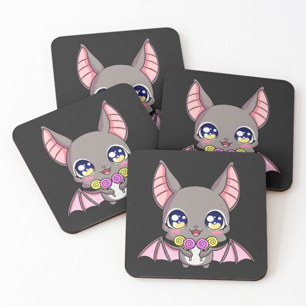 Item preview, Chibi Kawaii Bat Halloween | Cute Bat with Lollipops | Funny Anime Animal Design designed and sold by ColorSplash123.