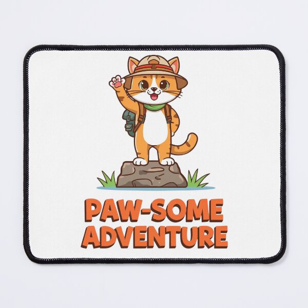 Item preview, Paw-some Adventure Cartoon Adventure Cat – Cute Explorer Kitty designed and sold by Binatoo.