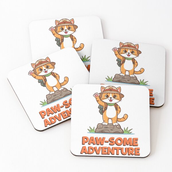 Item preview, Paw-some Adventure Cartoon Adventure Cat – Cute Explorer Kitty designed and sold by Binatoo.