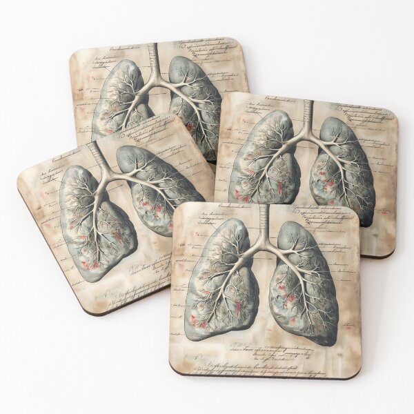 Item preview, Antique Medical Illustration | Lungs on Parchment designed and sold by Antik by Schulz.
