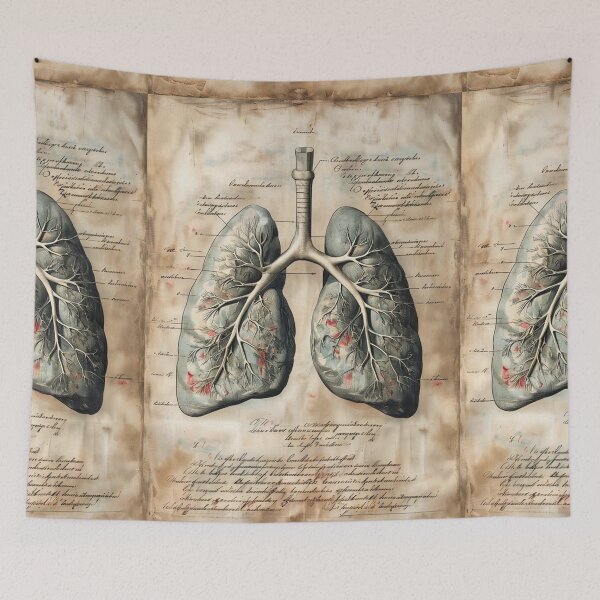 Item preview, Antique Medical Illustration | Lungs on Parchment designed and sold by Antik by Schulz.