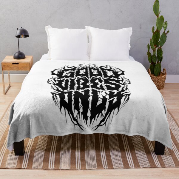 Item preview, Good Vibes Only - Funny Black Metal Logo Parody designed and sold by FashionistaBea.