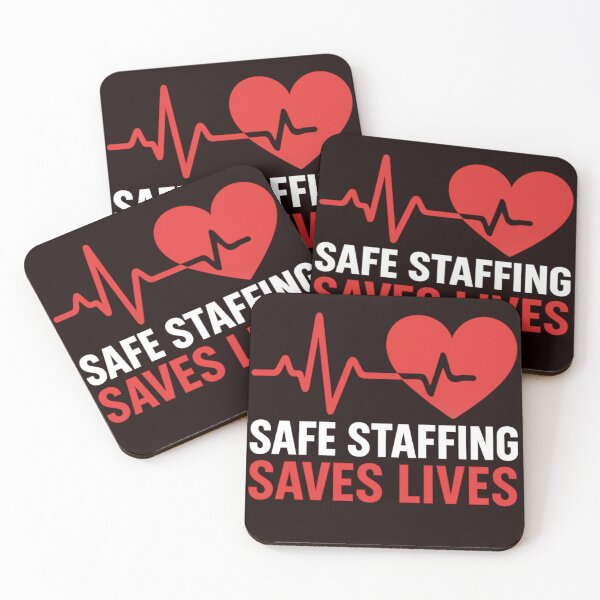 Item preview, Safe Staffing Saves Lives – Healthcare Nurse Heartbeat Design designed and sold by FrameFlow.