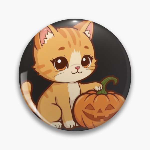 Item preview, Cute Orange Cat with Jack-o'-Lantern designed and sold by Moon2025.