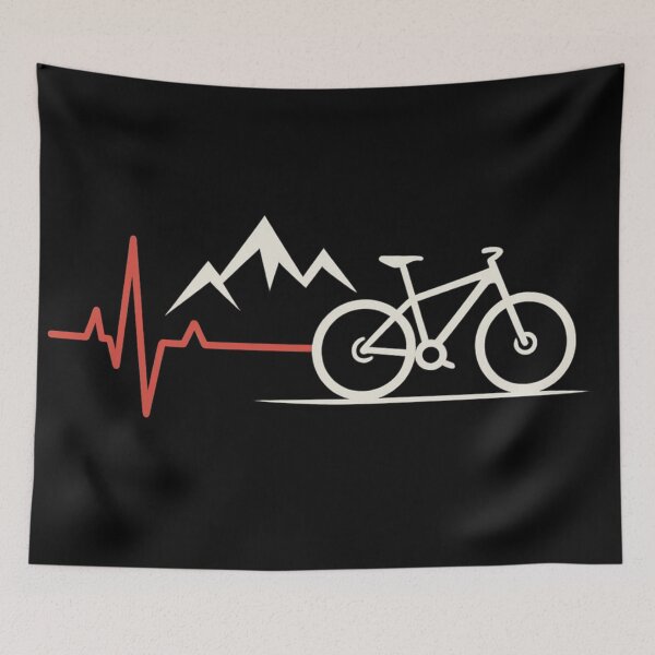 Artikelvorschau, Trail Pulse MTB EKG Radsport Design entworfen und verkauft von Qbi Cycle & Co. – Cycling Apparel & Accessories.