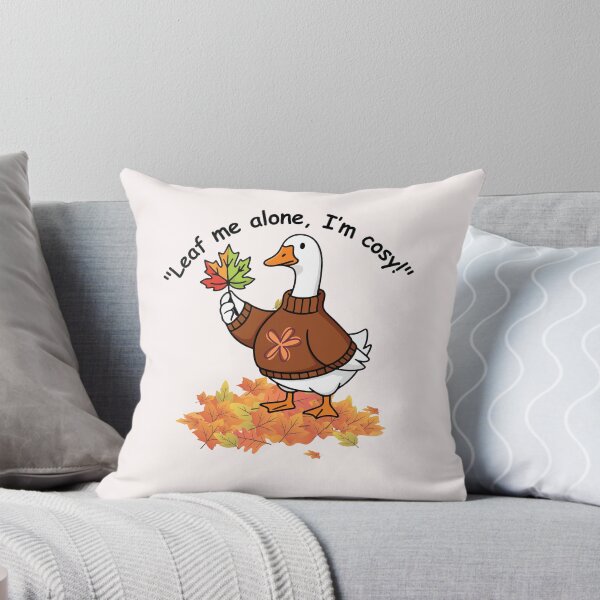 Item preview, Cosy era funny goose in sweater autumn leaves designed and sold by ClickATee Store .