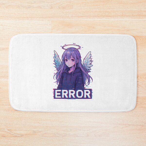 Item preview, Glitchcore Anime Angel Sticker – Vaporwave Sadcore Aesthetic with ERROR Text designed and sold by OsasChild.