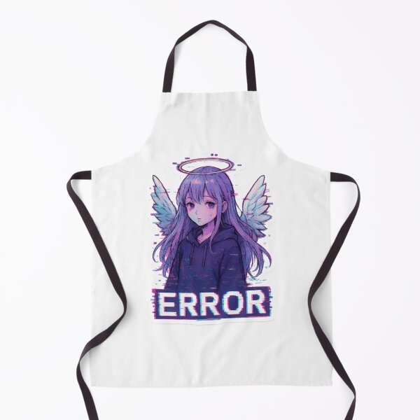 Item preview, Glitchcore Anime Angel Sticker – Vaporwave Sadcore Aesthetic with ERROR Text designed and sold by OsasChild.