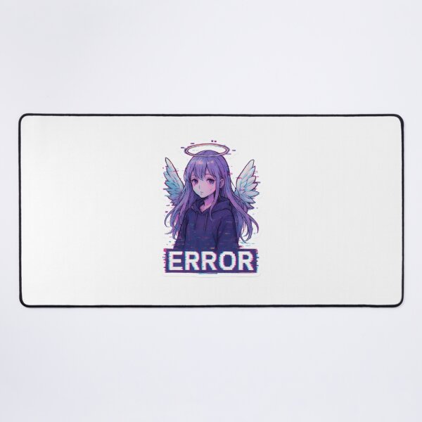 Item preview, Glitchcore Anime Angel Sticker – Vaporwave Sadcore Aesthetic with ERROR Text designed and sold by OsasChild.