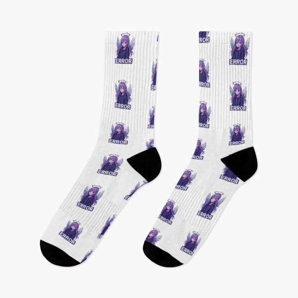 Item preview, Glitchcore Anime Angel Sticker – Vaporwave Sadcore Aesthetic with ERROR Text designed and sold by OsasChild.