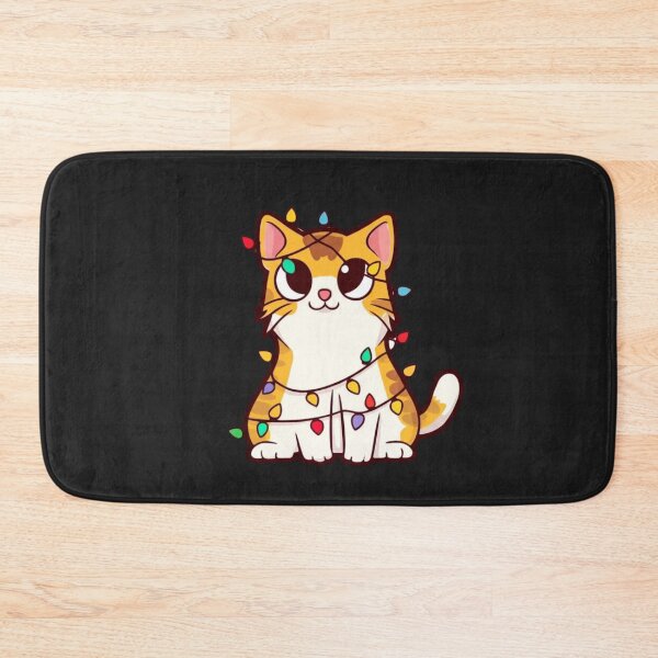 Item preview, Chibi Kawaii Cat Christmas | Cute Cat Tangled in Lights | Funny Anime Holiday Design designed and sold by ColorSplash123.