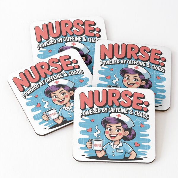 Item preview, Nurse Powered by Caffeine | T-Shirt designed and sold by NicolasGlowArt.