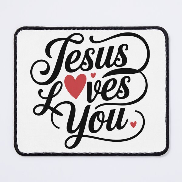 Item preview, Jesus Loves You Heart Typography Design designed and sold by DIVINE FAITH 714.