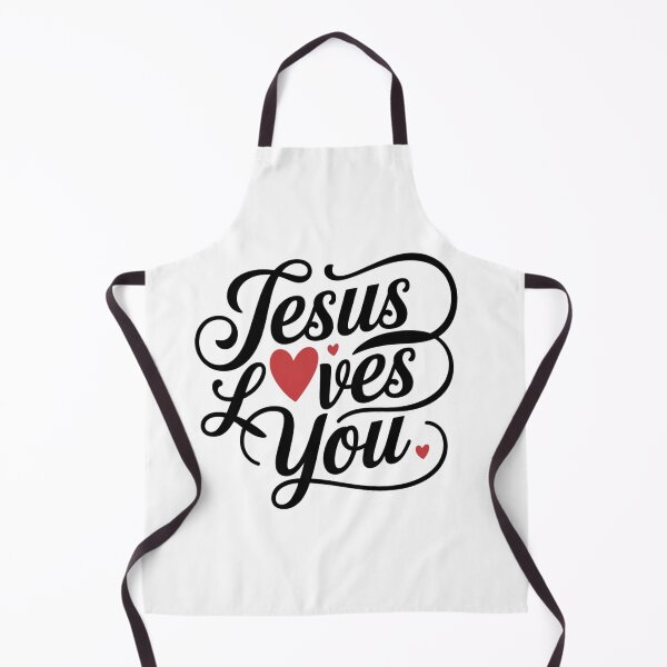 Item preview, Jesus Loves You Heart Typography Design designed and sold by DIVINE FAITH 714.