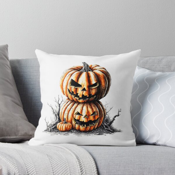 Item preview, Pumpkin Stack – Twin Terror Halloween Sticker designed and sold by Fashionpopss.