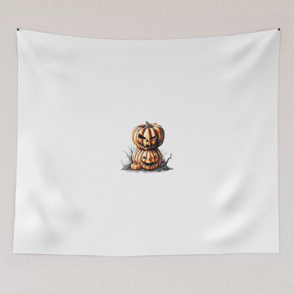 Item preview, Pumpkin Stack – Twin Terror Halloween Sticker designed and sold by Fashionpopss.