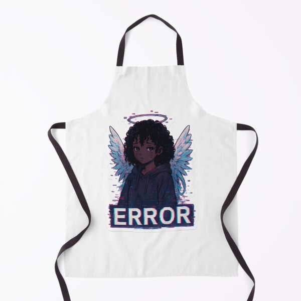 Item preview, Black Anime Angel Sticker – Glitchcore Vaporwave Aesthetic with ERROR Text designed and sold by OsasChild.