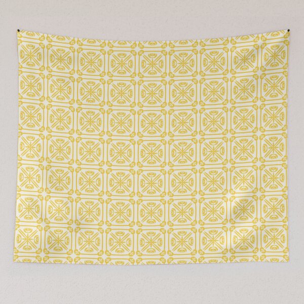 Item preview, Nouveau Spanish Tile Pattern in Yellow and Cream designed and sold by kierkegaard.