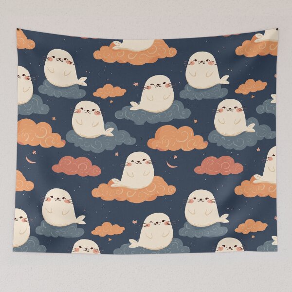 Item preview, Whimsical Seal Pattern designed and sold by bapupa.