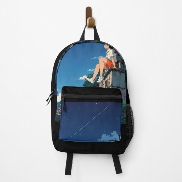 Item preview, Above The Village - A Dreamy Retro Anime Artwork designed and sold by AxelRausch.