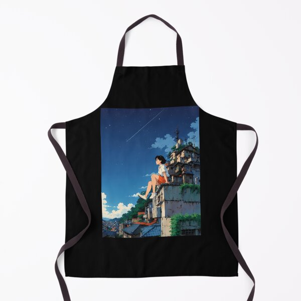 Item preview, Above The Village - A Dreamy Retro Anime Artwork designed and sold by AxelRausch.