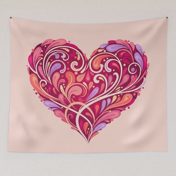 Item preview, Intricate Floral Heart designed and sold by Owcomm.