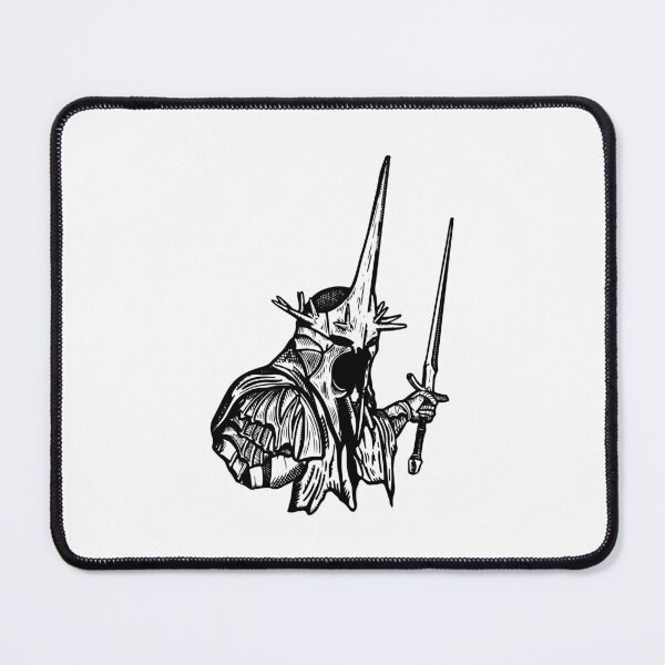 Item preview, Dark Fantasy Black Ink Art – Shadowed Witch King designed and sold by InkStation24.