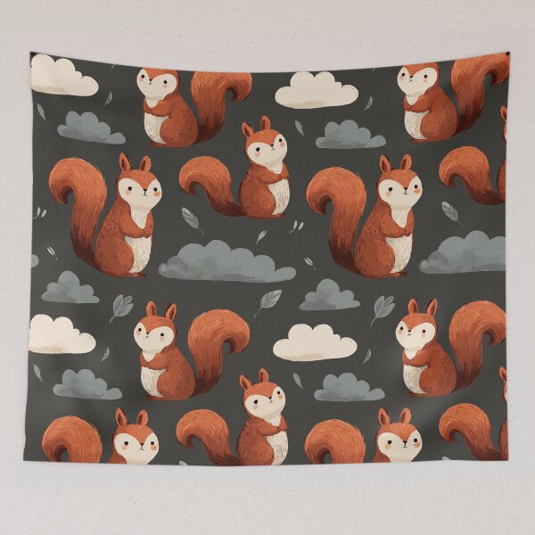 Item preview, Woodland Squirrel Pattern designed and sold by bapupa.