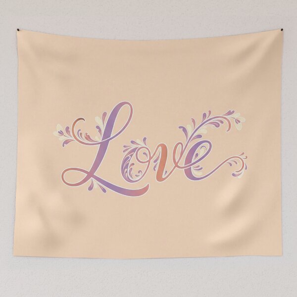 Item preview, Love Script with Swirls designed and sold by Owcomm.