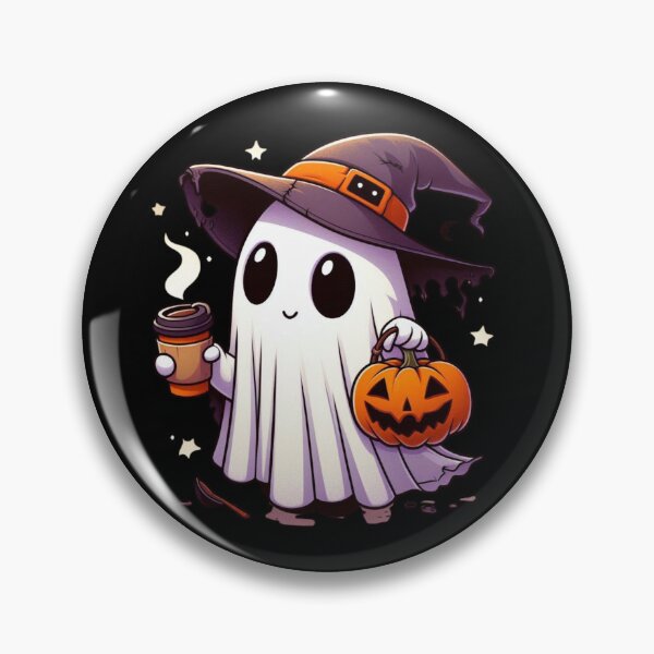 Item preview, Cute Ghost Drinking Coffee Halloween Ghost designed and sold by CharismaSklep.