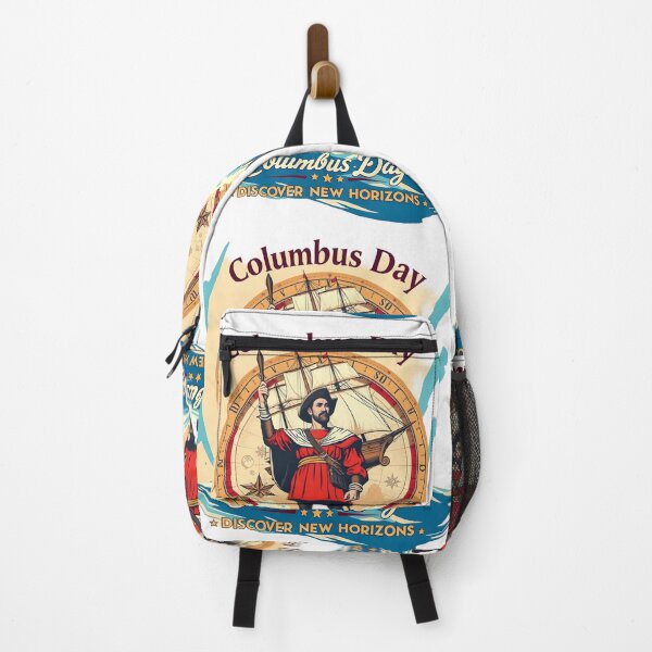 Item preview, Columbus Day T-Shirt – Discover New Horizons Vintage Ship & Explorer Design designed and sold by VibeCraft LK.