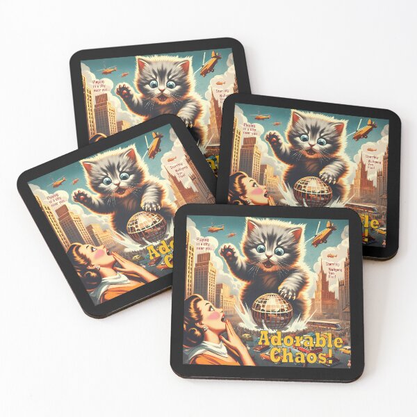 Item preview, Adorable Chaos - Giant Kitten Plays In City designed and sold by KarlWalter.