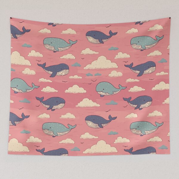Item preview, Cute Ocean Whale Pattern designed and sold by bapupa.