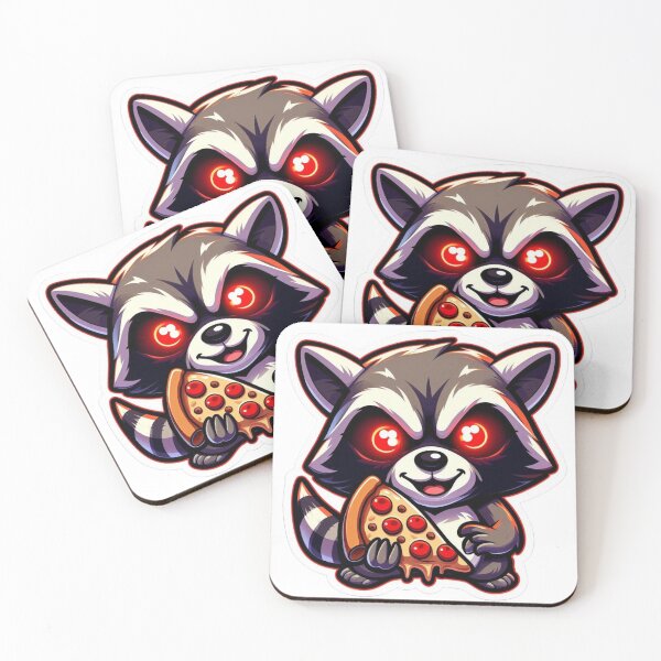 Item preview, Evil Raccoon Stealing Pizza Slices designed and sold by prabhuji.