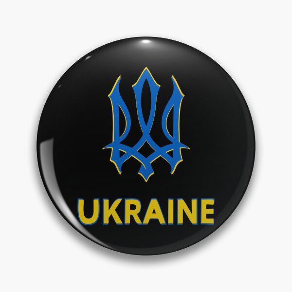 Item preview, Ukraine Trident Blue Yellow Ukrainian Coat Arms Official Symbol designed and sold by cabana.space.