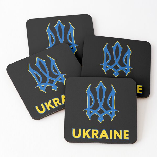Item preview, Ukraine Trident Blue Yellow Ukrainian Coat Arms Official Symbol designed and sold by cabana.space.