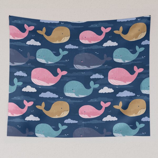 Item preview, Cute Nursery Whale Pattern designed and sold by bapupa.