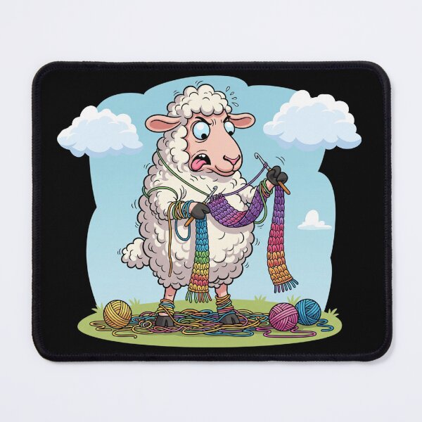 Item preview, Funny Crochet Sheep - Yarn Lover Cartoon Design designed and sold by growthhack.