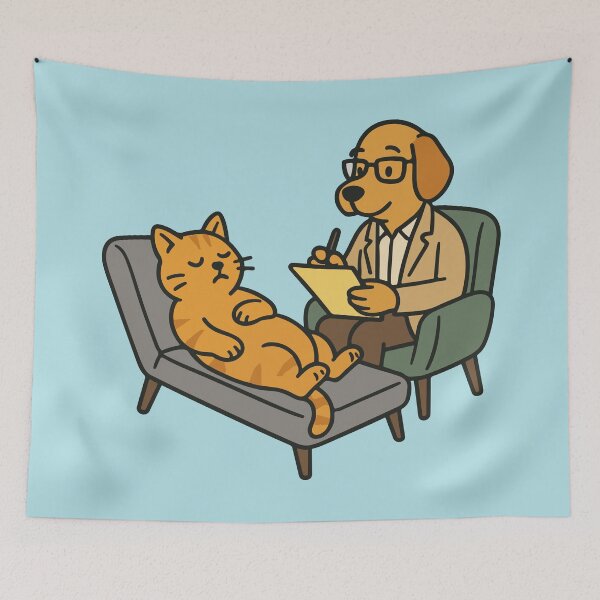 Item preview, And How Did That Make You Meow | Cat Therapy Session designed and sold by SillyPawsStudio.