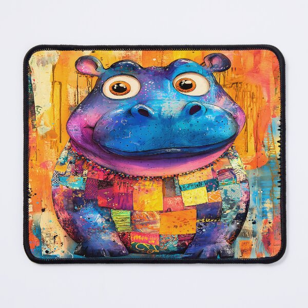 Item preview, Colorful Hippo - Safari Wall Art designed and sold by PawPrintStyles.