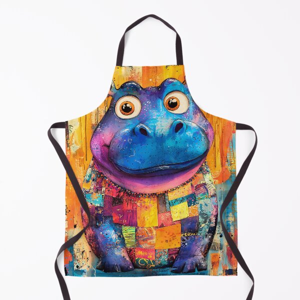 Artikelvorschau, Buntes Nilpferd - Safari Wandkunst entworfen und verkauft von PawPrintStyles.