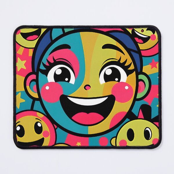 Item preview, Girl with a big smile, surrounded by emoticons designed and sold by Marcu Ioachim.