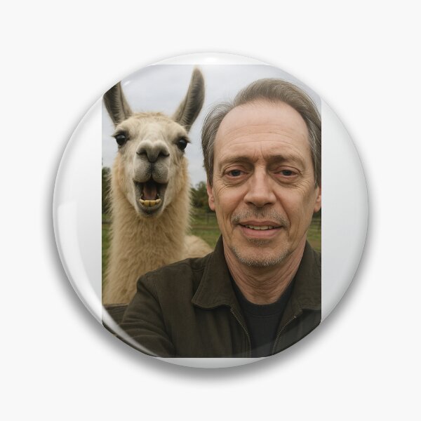 Item preview, Steve Buscemi llama selfie photobomb birthday funny prank meme gift weird designed and sold by CheeseBlueprint.