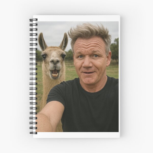 Artikelvorschau, Gordon Ramsay Lama Selfie Photobomb Geburtstag lustiger Streich Meme Geschenk seltsam entworfen und verkauft von CheeseBlueprint.