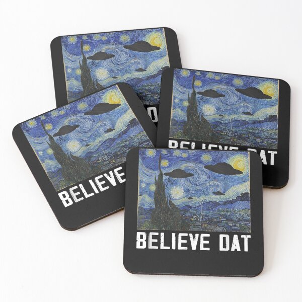 Item preview, Believe Dat UFO Aliens Dat Alien Abduction Starry Night  designed and sold by NildaVerna.