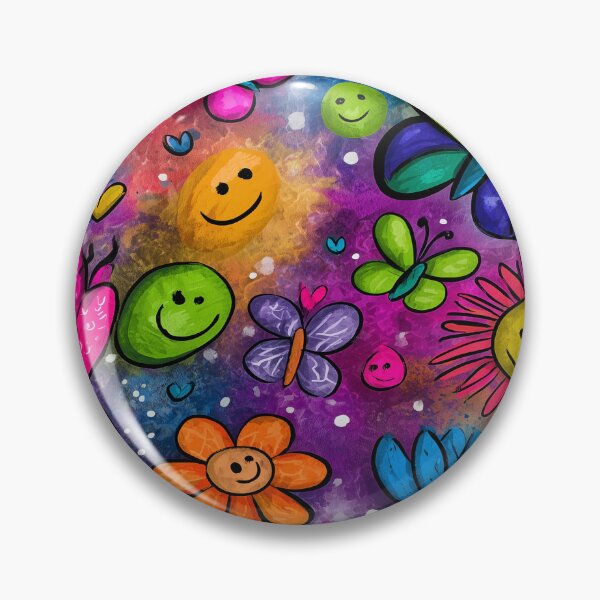 Item preview, Happy colorful flowers designed and sold by ARTelierDigital.