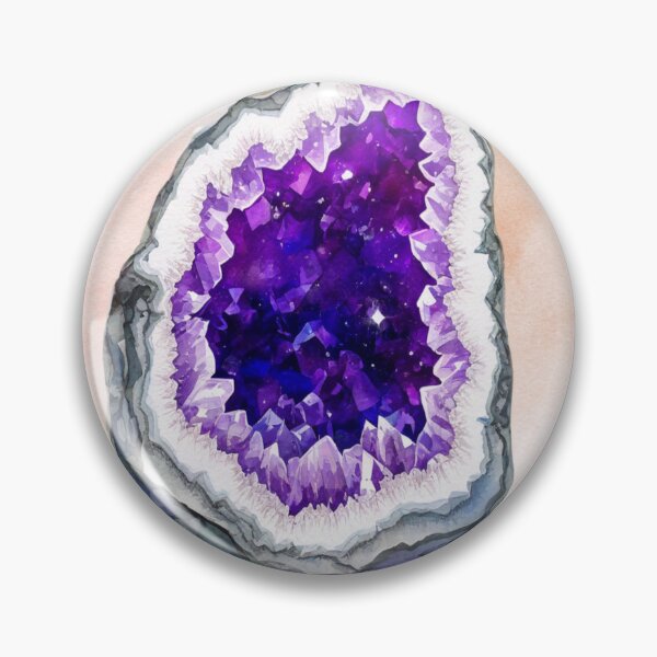 Item preview, Amethyst Crystal Geode Watercolor Art Print designed and sold by studio nomnou.
